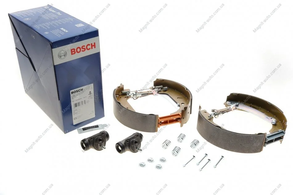 Компл. барабанных колодок с тормозными цилиндрами BOSCH 0204114112 (фото 1)