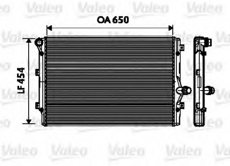 Радиатор, охлаждение двигателя Valeo 734333