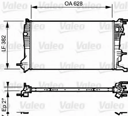 Радиатор, охлаждение двигателя VALEO Valeo 735185 (фото 1)