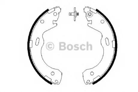 Колодки тормозные барабанные, комплект BOSCH 0986487654