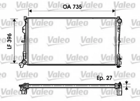 Радіатор, охолодження двигуна VALEO Valeo 732956