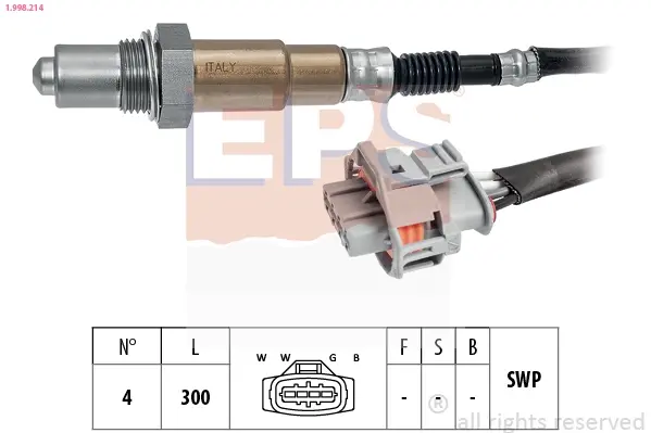 SONDA LAMBDA OPEL ASTRA 1,6 01- EPS 1998214 (фото 1)