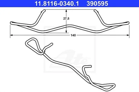 Пружина, тормозной суппорт ATE 11811603401