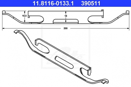 Пружина, тормозной суппорт ATE 11811601331