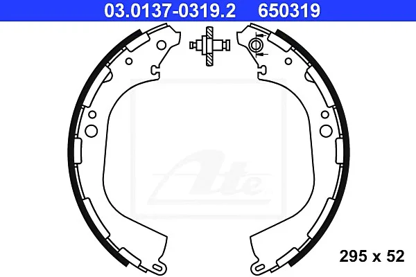 Гальмівна колодка NISSAN NAVARA, NP300, PATHFINDER II, PICK UP 2.4-3.5 03.86- ATE 03013703192 (фото 1)