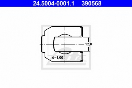 Кронштейн, тормозный шланг ATE 24500400011