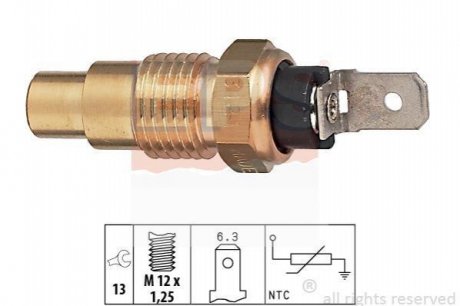 Датчик температури води (M12x1.25) Nissan AlmeraII 1.5-2.2 00-/Primera 1.6-2.0 93-02 EPS 1830121