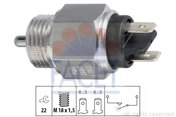 Датчик заднього ходу Audi 100/200/80/90/ VW Golf/Passat/Polo 1.0-3.6 74-94 (7.6010) Facet FACET 76010 (фото 1)