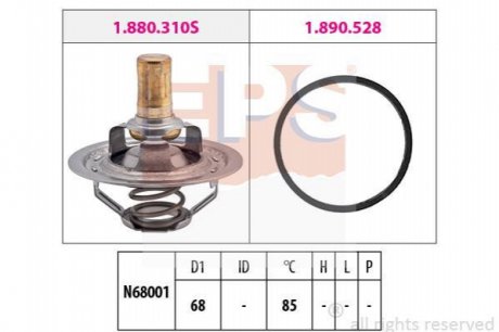 TERMOSTAT CITROEN 85C 2,1TD 12 EPS 1880310