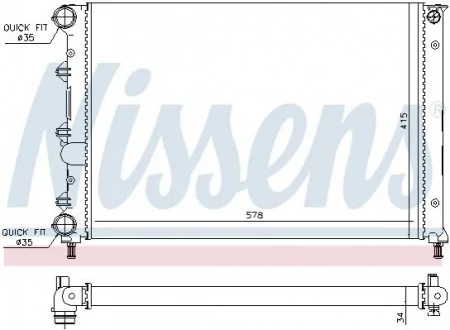 Радіатор охолодження NISSENS 60071