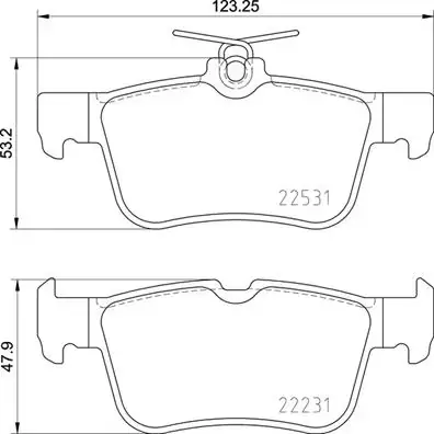 Колодки гальмівні BREMBO P24175 (фото 1)