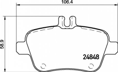 KLOCKI HAM.TYL MB A W176 12- BREMBO P50140 (фото 1)