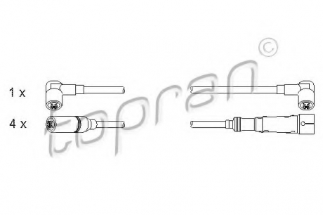 Комплект проводов зажигания TOPRAN TOPRAN / HANS PRIES 102982