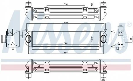 Інтеркулер LAND ROVER DISCOVERY (2005) 2.7 TD NISSENS 96243
