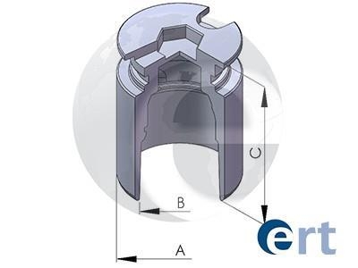 Поршень, корпус скобы тормоза ERT 150198C (фото 1)