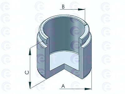Поршень, корпус скобы тормоза ERT 151088C (фото 1)