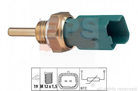 Датчик температури охол.рідини Fiat 1.2-1.9JTD 99-,Opel 1.3-1.9 CDTI 03- EPS 1830261
