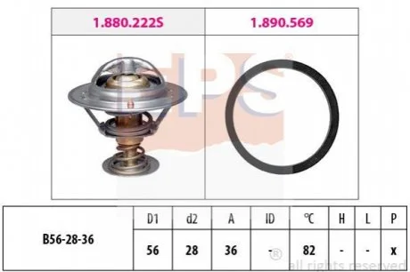 Termostat AURIS COROLLA YARIS EPS 1880222