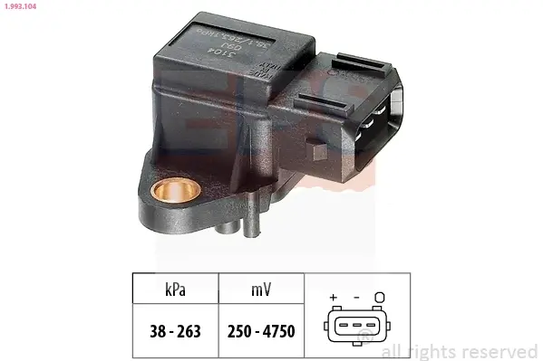 Датчик вакуума MB A W168, C W202, E W210, Sprinter 10.95- EPS 1993104 (фото 1)