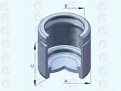 Поршень, корпус скобы тормоза ERT 151259C