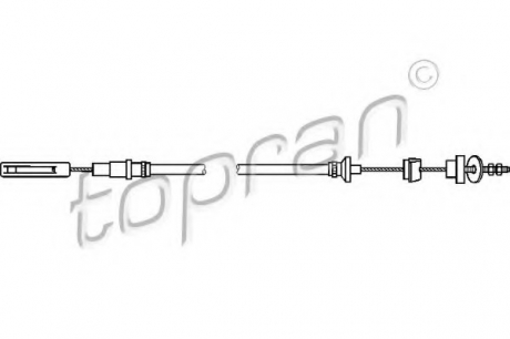 Трос, управление сцеплением TOPRAN TOPRAN / HANS PRIES 102853