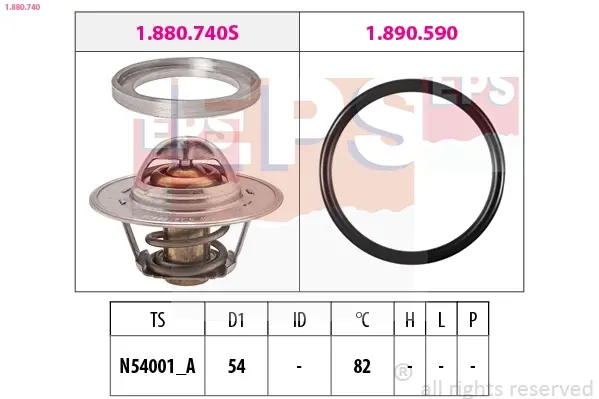 TERMOSTAT VW 82C A4/A5 2,0TDI EPS 1880740 (фото 1)