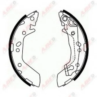 Тормозная колодка VOLVO S40 I HYUNDAI ACCENT, ACCENT I, ACCENT II, ELANTRA III, ELANTRA IV 1.3-1.9D 10.94-12.13 ABE C00515ABE