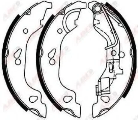Гальмівна колодка FIAT PUNTO 1.2-1.9D 09.99-03.12 ABE C0F019ABE (фото 1)