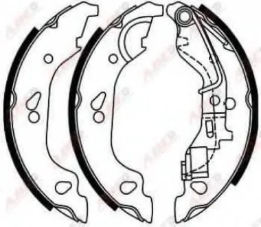 Гальмівна колодка FIAT PUNTO 1.2-1.9D 09.99-03.12 ABE C0F019ABE