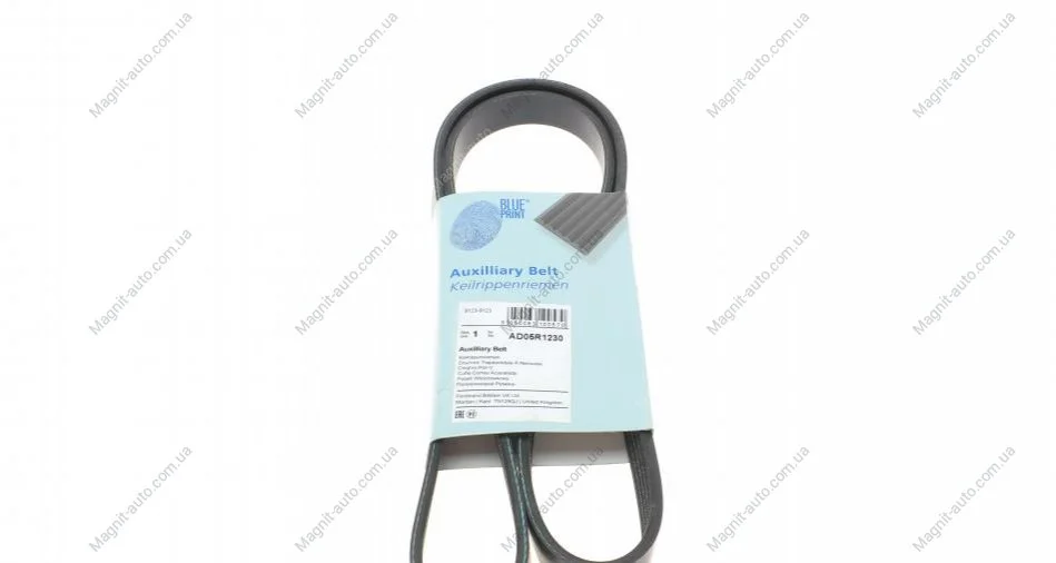Ремень генератора поликлиновый BLUE PRINT AD05R1230 (фото 1)
