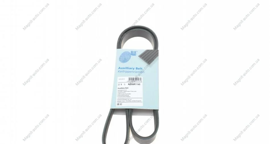 Полікліновий ремінь BLUE PRINT AD06R1140 (фото 1)
