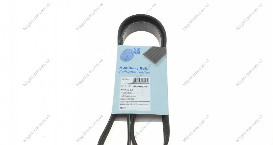 Ремінь генератора поліклиновий BLUE PRINT AD06R1200 (фото 1)