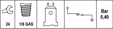 Датчик давления масла HELLA 6ZF007392001