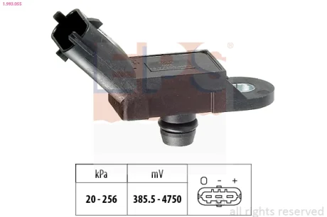 Датчик тиску повітря(вакуума) Opel Combo 1.3CDTI 03-/Fiat Doblo 10-/Renault Trafic 01-/Opel Vivaro 03- EPS 1993055