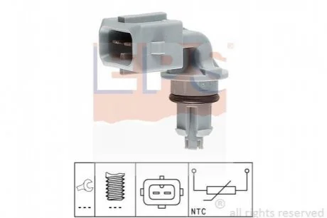Датчик темп. впуск. повітря Citroen Berlinso, Xsara Dacia Duster, Logan, Sandero Opel Vivaro Peugeot 106 II, 206, 306 Renault Clio, Logan, Megane, Scenic 1.1-2.0 05.93- EPS 1994005