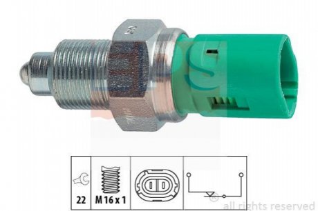 Датчик заднього ходу Renault 21, 25, Espace -96, Trafic -01 EPS 1860114