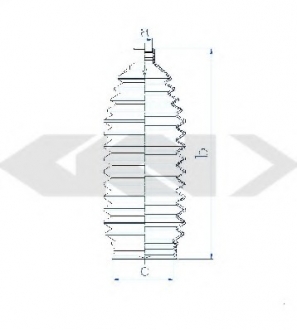 Пыльник, рулевое управление SPIDAN 84187