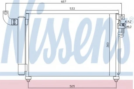 Радіатор кондиціонера NISSENS 940003