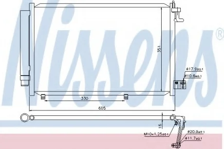 Конденсатор, кондиционер NISSENS 940108