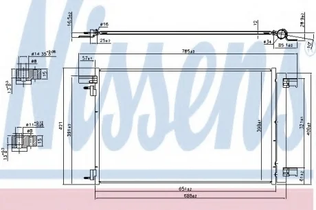 Конденсатор, кондиционер NISSENS 940479