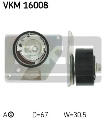 Натяжной ролик, ремень ГРМ SKF VKM16008 (фото 1)