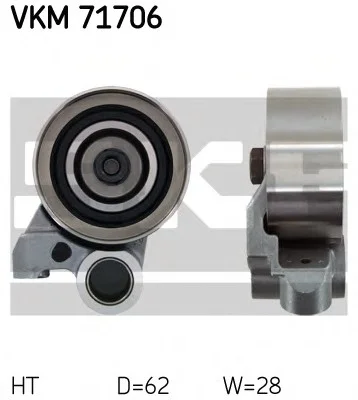 Натяжний ролик, ремінь ГРМ SKF VKM71706 (фото 1)