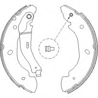 Комплект тормозных колодок REMSA 410700 (фото 1)