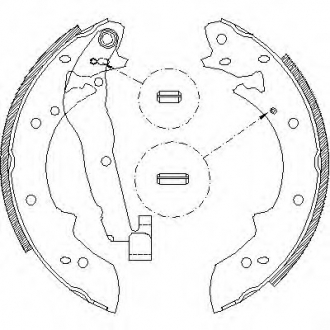 Комплект тормозных колодок REMSA 402701 (фото 1)