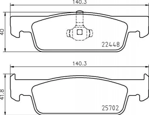 Колодки гальмівні дискові (комплект 4 шт.).) BREMBO P68069 (фото 1)