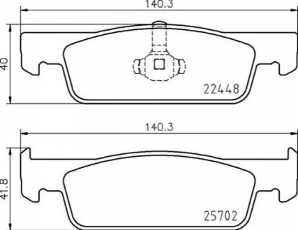 Колодки гальмівні дискові (комплект 4 шт.).) BREMBO P68069