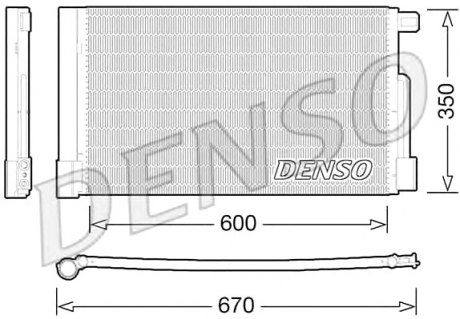 Конденсатор, кондиционер DENSO DCN01004 (фото 1)