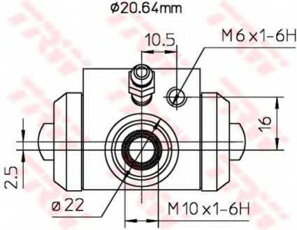 Колесный тормозной цилиндр TRW BWF145A