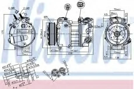 Компрессор, кондиционер NISSENS 890124