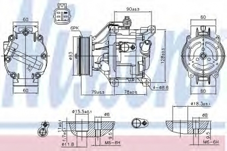 Компрессор, кондиционер NISSENS 890036